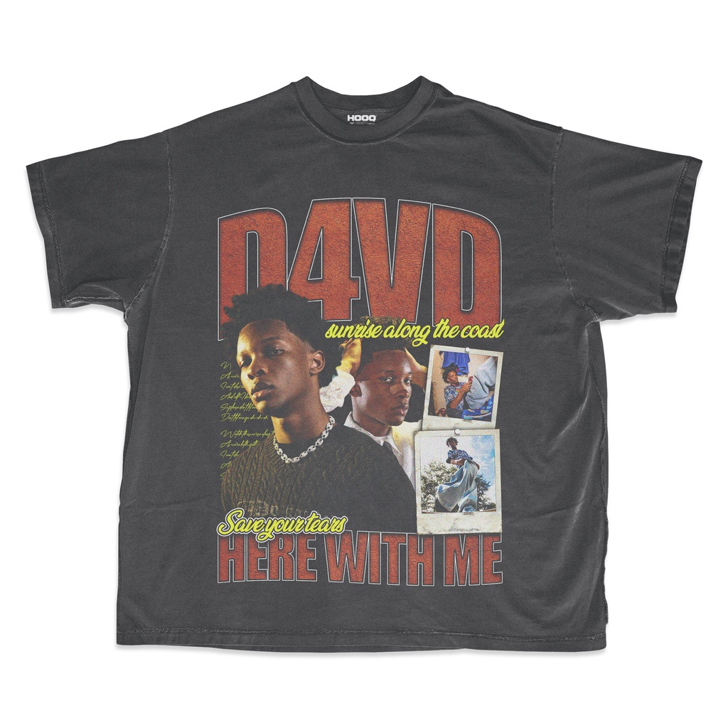 Kaos D4VD เสื้อยืดโอเวอร์ไซซ์ พิมพ์ลาย Here With Me/D4VD S-5XL