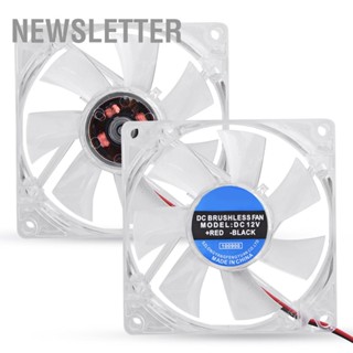 80mm LED Light 12V 4Pin Mute PC Case Cooling Fan Computer Cooler