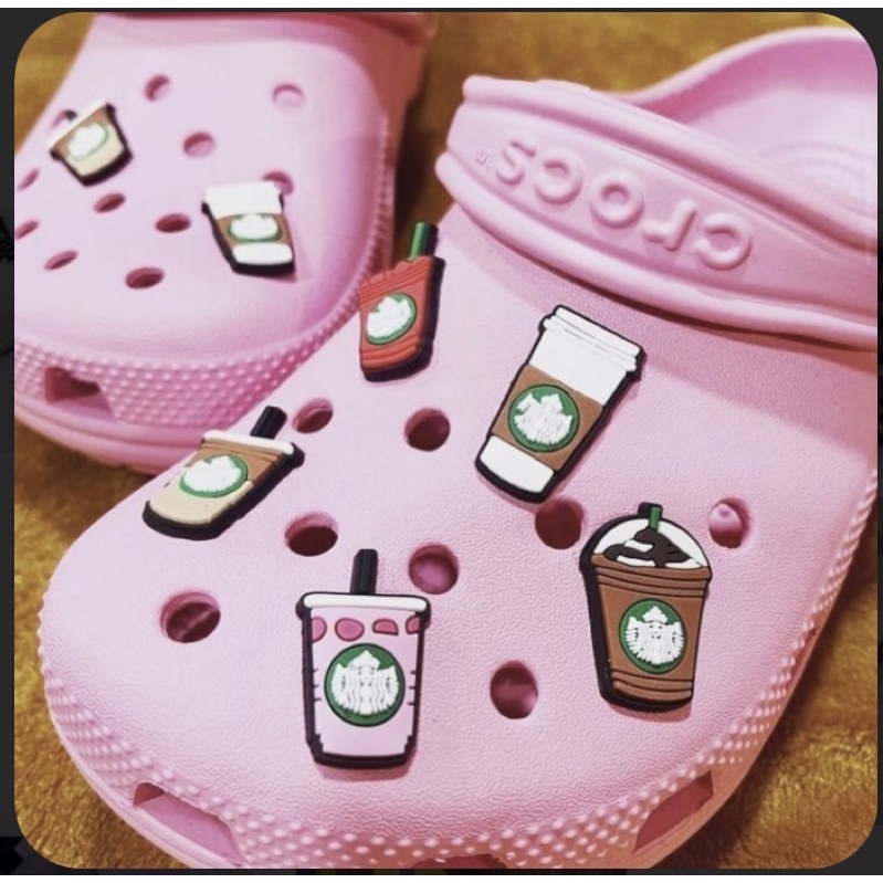 JBCS🎯👌🏻ตัวติดรองเท้ามีรู ” แบรนด์ ที่นิยม” 🌈👠shoe Charm “pop star Brand  ” สตาร์บั๊ค โค้ก แป๊ปซี่ มีติดไว้ไม่เอาท์
