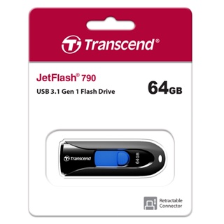 Transcend USB 3.1 Gen 1 Flash drive 64GB : JF790K : USB Type-A : รับประกัน 5 ปี -มีใบกำกับภาษี-TS64GJF790K