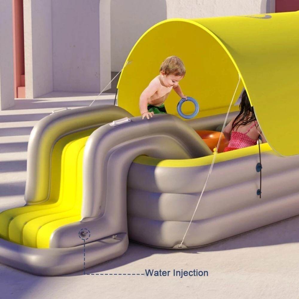PVC Inflatable Pool เด็กเล่นสระว่ายน้ำสระว่ายน้ำกลางแจ้งสำหรับเด็ก 210*145*60 Cm ราคา ถูกที่สุด ดีลบีเคเค แกลเลอรีภาพที่ 8