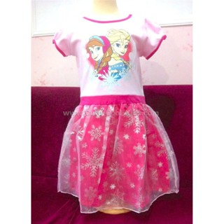 Dress-1111 เดรสเจ้าหญิง ชุดเจ้าหญิงอันนาเอลซ่า Size-130 (6-7Y)