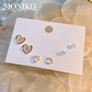 MONIKO เซ็ตต่างหูแฟชั่นนำเข้า ต่างหูแฟชั่น 6ชิ้น/แพ็ค ต่างหู…