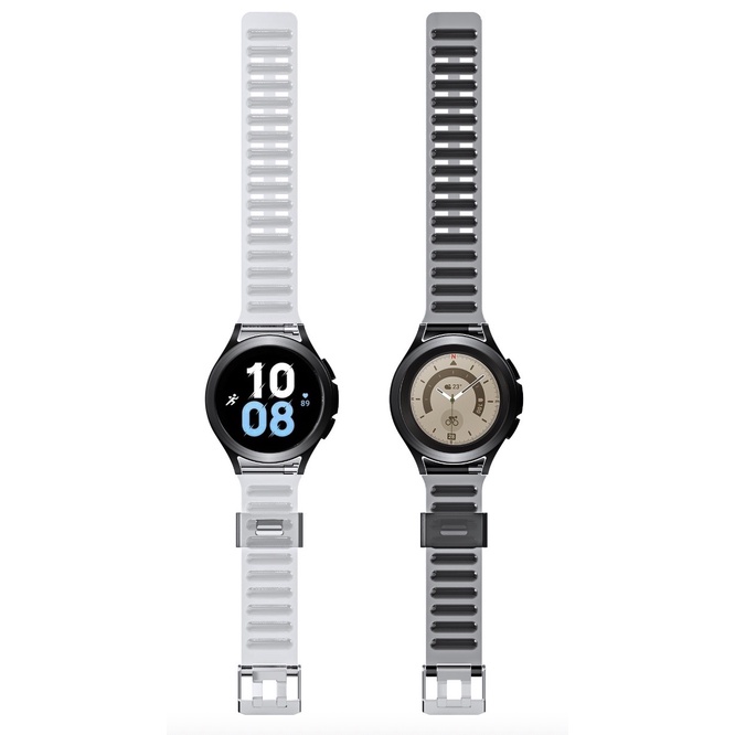 สายนาฬิกา สีใส Galaxy watch 6 5 4 5pro ( 40mm 42mm 44mm 46mm ) ขนาด 20 มม สายเสริม pro Samsung สายเปลี่ยน 20 mm 20mm ใส
