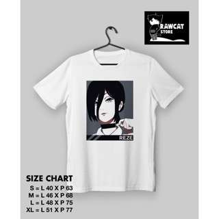 เสื้อเบลาส์ เสื้ เสื้อยืด พิมพ์ลายอนิเมะ Chainsaw Man-REZE สําหรับผู้ชายS-5XL เสื้อยืด_36