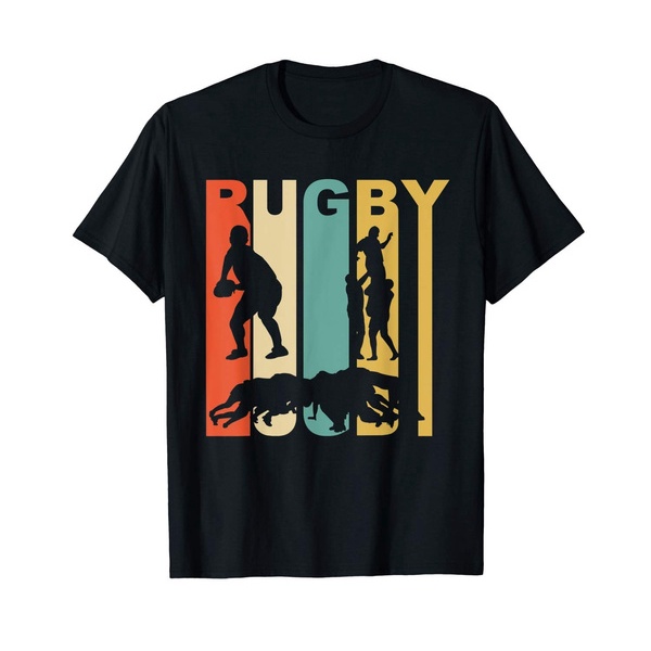 Vintage 1970S Style Rugby T-Shirt Men Shirt