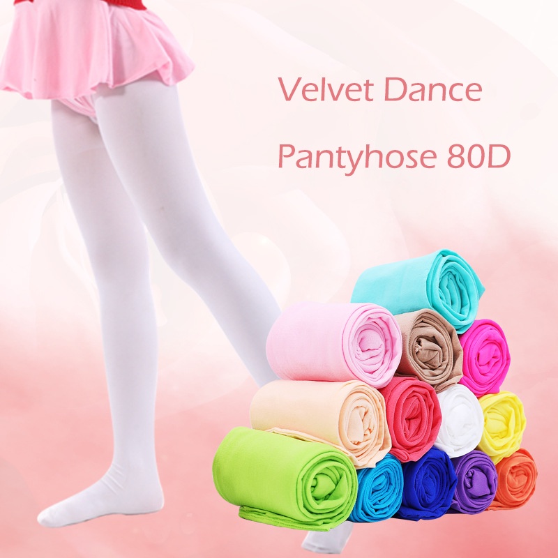 Pantyhose และ Tights สีดำและขาว สำหรับเด็กหญิงวัยเรียน ballet และแฟชั่นทั่วไป อายุ 0-10 ปี