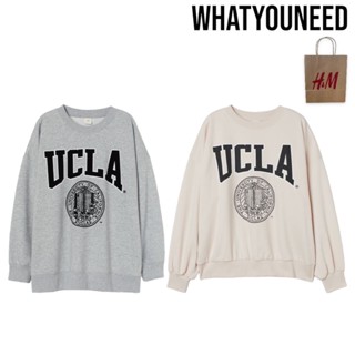 (8.8) เสื้อกันหนาว คอกลม แบบนิ่ม ลาย h&amp;m Ucla Sablon