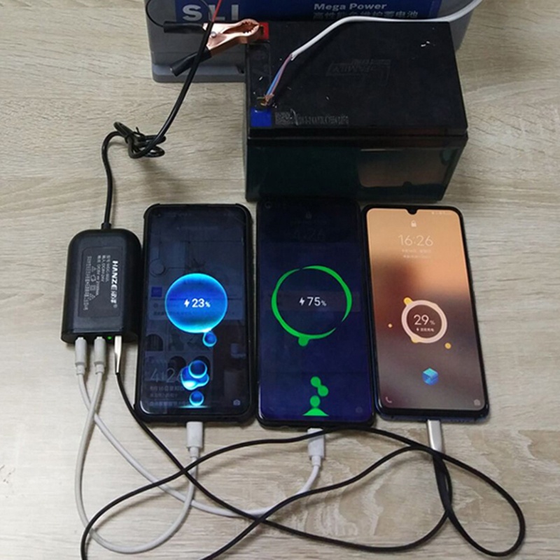 อะแดปเตอร์ชาร์จ พร้อมคลิปหนีบแบตเตอรี่ DC 12V 24V เป็น 5V 2 1A USB - รูปที่ 4