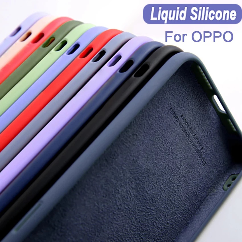 กรณีโทรศัพท์มือถือซิลิโคนเหลวกันกระแทก OPPO A60 A38 A18 A58 A98 A78 A57 A77 A77s A17 A17K 4G 5G 2024