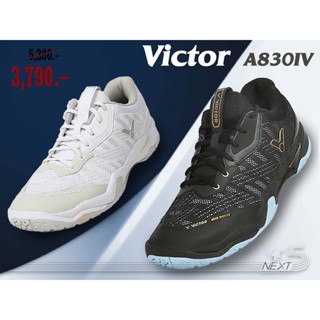 VICTOR รองเท้าแบดมินตัน รุ่น A830iv * สีดำและสีขาว หน้ากว้างพิเศษ