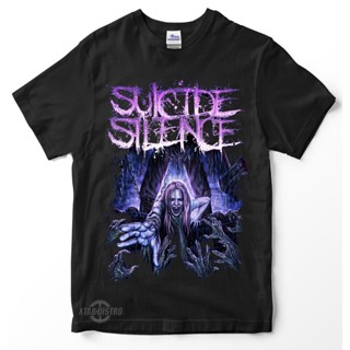 Ungu เสื้อยืดลําลอง แขนสั้น คอกลม พิมพ์ลายโลโก้ suicide silence 5 สีม่วง