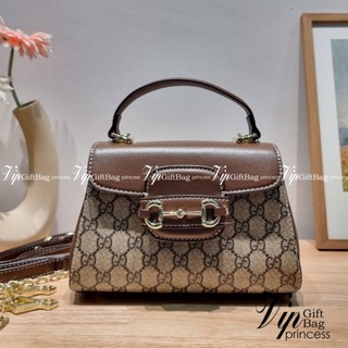 vipGucci Horsebit 1955 mini bag / GG VINTAGE CROSSBODY BAG ใหม่จากพรีเมี่ยมกิ๊ฟสุดคุ้ม กระเป๋าสะพายข้าง สวยย้อนยุค