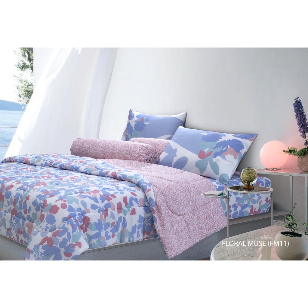 STEVENS ชุดเครื่องนอน ดีไซน์ FLORAL MUSE รุ่น SOFTEX เนื้อผ้าไมโครไฟเบอร์