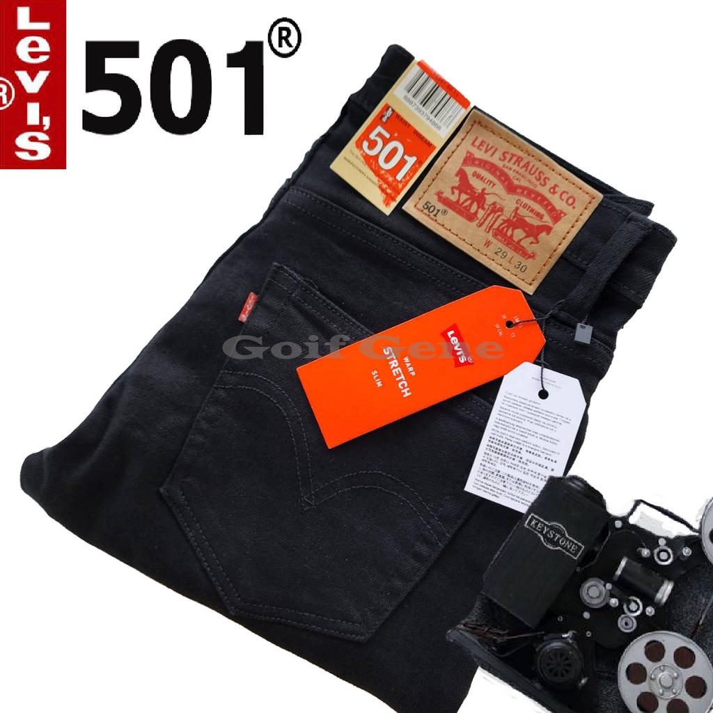 Levi;s® 501 กางเกงยีนส์ ทรงกระบอกเล็ก (ผ้ายืด) สี black สินค้าพร้อมส่ง