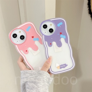 Cartoon Casing Samsung Galaxy A54 A34 A24 A14 A04 A12 A73 A53 A52 A52S A33 A32 A23 A72 A22 A13 4G 5G A03S A02S A11 A02 A03 A51 A50 A50S A30S A20 A30 A20S A10S A21S M12 M22 M32 M11 M02 Cute Waves Edge Candy ice Cream Clear Soft Phone Case BW 23