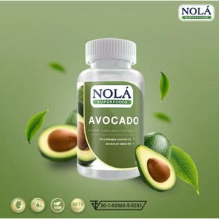 NOLA SUPERFOOD AVOCADO โนล่า อะโวคาโด 60 เม็ด วีแกน ซอฟต์เจล แท้💯%