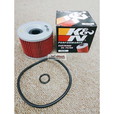 กรองน้ํามันเครื่อง KNN K&N - KN-401 - Kawasaki / Honda / Benelli -