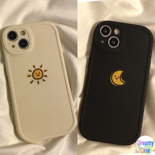 เคสโทรศัพท์ Oval Big Eye Soft สำหรับ VIVO V23 V23E V9 Youth V5 V5S S1 Pro V15 V11i V11 Y12 Y15 Y17 U10 Y91 Y93 Y95 Y91i Y91C Y1S Y19 5G 4G Motif ดวงจันทร์และดวงอาทิตย์น่ารัก