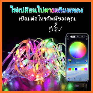 นางฟ้า USB พร้อมรีโมทคอนโทรล10 เมตร 100  ไฟ LED 13 คีย์ 8 โหมดกระพริบ, ลวดเงินกันน้ำลวดทองแดงกระพริบสตริง ไฟตกเเต่งห้องน