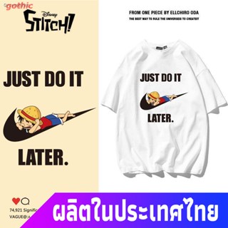 gothic เสื้อยืดลำลอง เสื้อยืดอนิเมะAnime T-shirtOne Piece Luffy Co-branded ฤดูร้อนผ้าฝ้ายแขนสั้นเสื้อยืดผู้ชายคู่สว_18