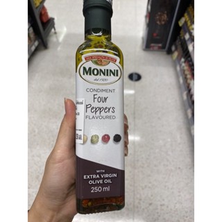 Monini Four Peppers Flavoured Extra Virgin Olive Oil 250 Ml. น้ำมันมะกอกธรรมชาติ กลิ่นพริกไทย ( ตรา โมนีนี่ )