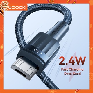 Toocki สายชาร์จ Micro USB 2.4A USB 2.0 Qualcomm 3.0 สายชาร์จแอนดรอยสีดำ สาย Fast ชาร์จ สำหรับ A5S j7 A7 A6+ US290