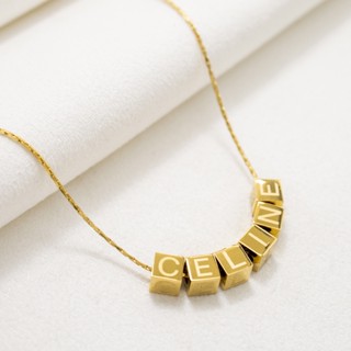 สร้อยคอ Celine ทอง 18K น่ารัก หรูหรา ระดับไฮเอนด์ เครื่องประดับสําหรับผู้หญิง
