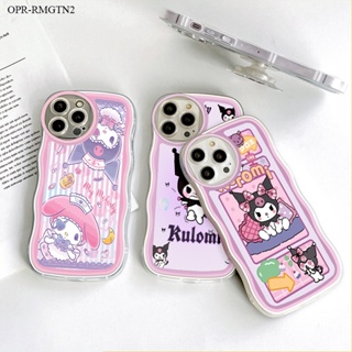 Realme Narzo 50 20 30A 50A 50i Prime GT Neo 3T 2 Pro 5G เคสเรียวมี สำหรับ Case Cartoon Cute Kuromi With Free Holder เคส เคสโทรศัพท์ เคสมือถือ Full Back Cover Soft Cases Shockproof Casing Protective Shell