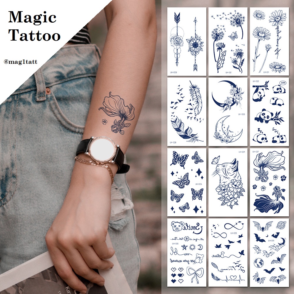 พร้อมส่ง!!แทททูล่องหนติดนาน 15วัน รหัสUH1-20(Part1/2)