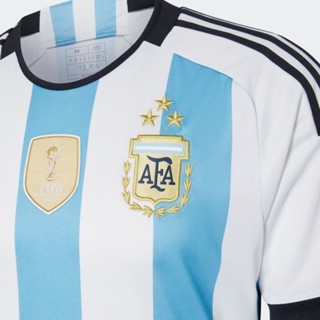 [fan Version] เสื้อยืด ลายทีมชาติฟุตบอล Three Stars Argentina ชุดเหย้า สําหรับผู้ชาย ผู้ใหญ่