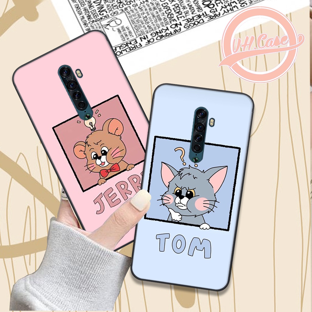 Oppo RENO / RENO 2 / RENO 2F Case With Tomm And Jerryy Pattern Print Super Cute Beautiful
