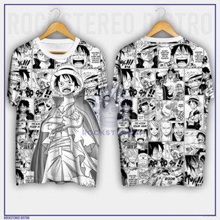 Cool ONE PIECE เสื้อยืดแขนสั้นลําลอง ทรงหลวม ลายมังงะลูฟี่ พลัสไซซ์ แฟชั่นสําหรับผู้ชาย และผู้หญิง