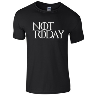 เสื้อยืดครอป {พร้อมส่ง เสื้อยืดผ้าฝ้าย 100% พิมพ์ลาย Not Today Game Of Thrones Arya Stark Winter Is Coming Winterfe