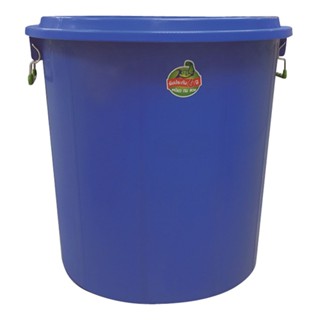 บิ๊กวัน ถังน้ำทรงอ้วน พร้อมฝา ขนาด 160 ลิตร สีน้ำเงิน BIG ONE Fat-shaped water tank with lid, size 160 liters, blue