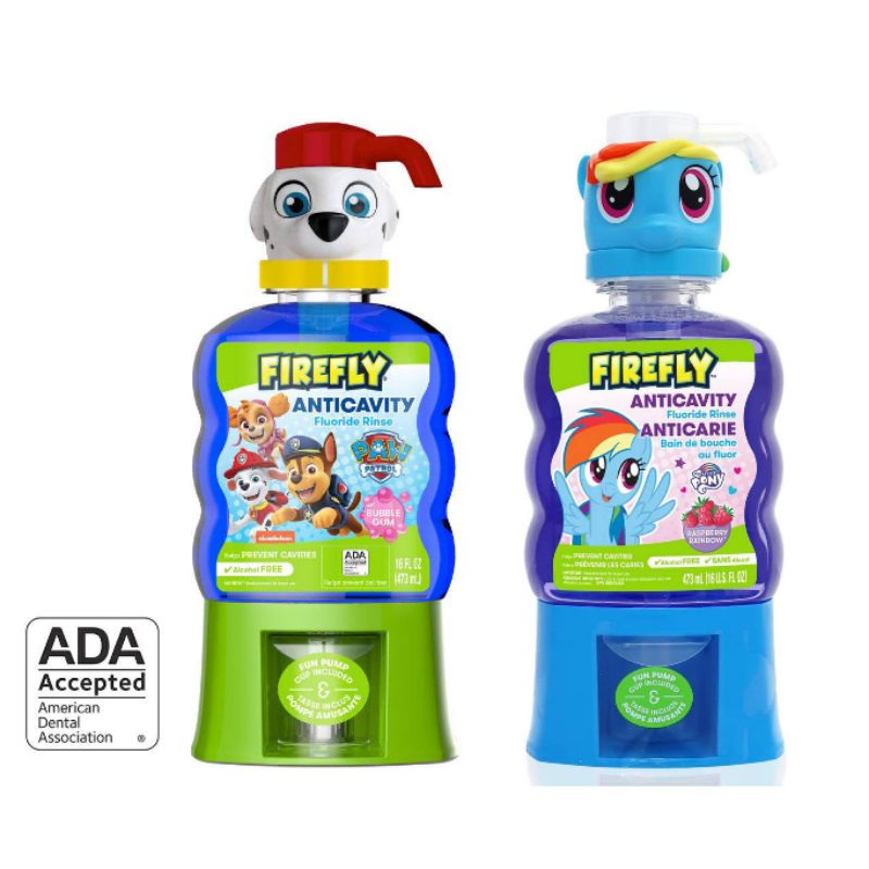 Firefly Anticavity Fluoride Rinse Mouthwash ขนาด 473ml. น้ำยาบ้วนปากสำหรับเด็ก นำเข้าจากอเมริกา