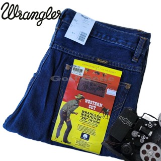 Wrangler กางเกงยีนส์ทรงกระบอกใหญ่ (ผ้าฟอก) สี Jeans สินค้าพร้อมส่ง