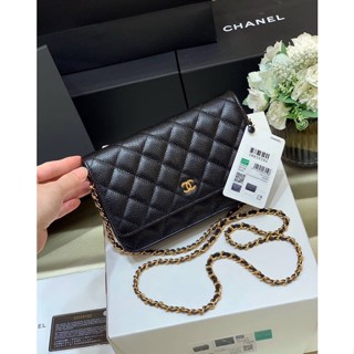 พร้อมส่งNew Chanel Classic wallet on Chain(Ori)VIP  หนังอิตาลีนำเข้างานเทียบแท้ งานสวย