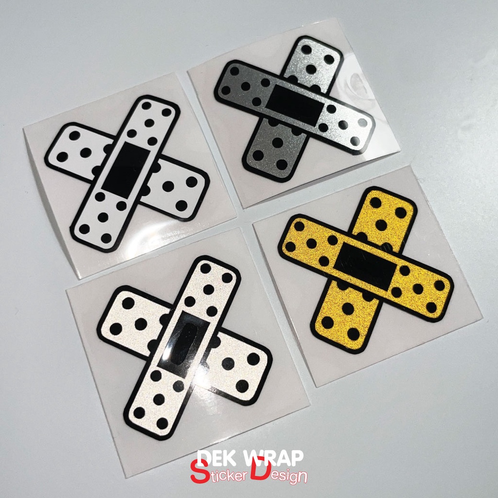 สติกเกอร์ปิดรอย ลายพลาสเตอร์ แบบ 2 ขนาด 5.5x5 และ 10x9 cm.