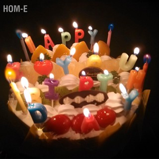 Hom-E 12Pcs Color Flame Candle Colorflame Multicolor Birthday Cake Decor for Party