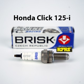 หัวเทียน BRISK X-Line 4 เขี้ยว แกนเงิน Honda Click 125-i Spark Plug (8X21ROA) รองรับทุกน้ำมัน Made in EU