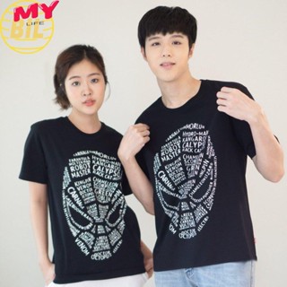 LIFE BIL Marvel Men Spiderman T-Shirt - เสื้อยืดผู้ชายลายสไปเดอร์แมน สินค้าลิขสิทธ์แท้100% characters studio