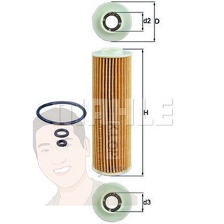 OX 183-5D1 กรองน้ำมันเครื่อง BENZ M271 CGI Komp / W203 W204 W211 W212 ยี่ห้อ MAHLE