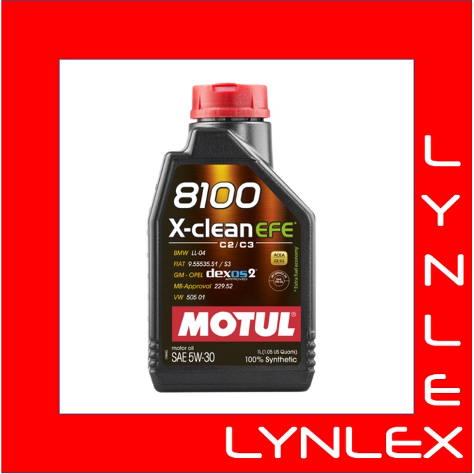 MOTUL X-clean 8100 5W30 EFE - 1 ลิตร 100% LYNLEX