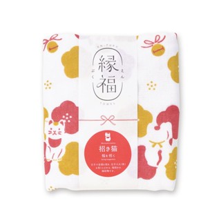 (05585) Towel Enfuku - ผ้าขนหนู ผ้าขนหนูนำโชค ผ้าเช็ดตัว ลายมาเนะกิเนโกะ (招き猫 Manekineko)