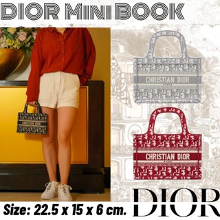 👜 ดิออร์   DIOR  Mini BOOK TOTE กระเป๋าถือ/กระเป๋าผู้หญิง/กระเป๋าถือ/มินิสไตล์/ใหม่ล่าสุด/ของแท้/น่ารักมากๆ/มินิสไตล์