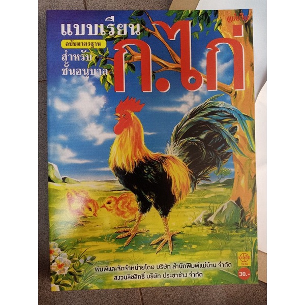 แบบเรียนฉบับมาตรฐาน ก.ไก่ ชั้นอนุบาล แถมดินสอ