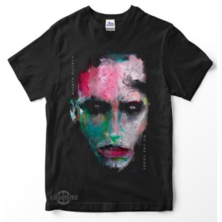 เสื้อยืด พิมพ์ลาย marilyn manson We are chaos พรีเมี่ยม