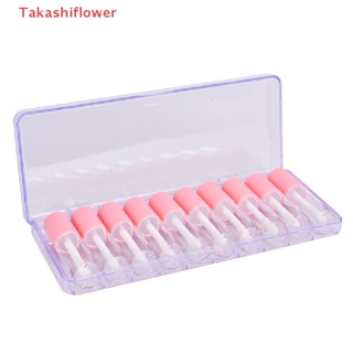 (Takashiflower) หลอดลิปกลอส ขนาดเล็ก สีชมพู 4 มล. 10 ชิ้น ต่อชุด