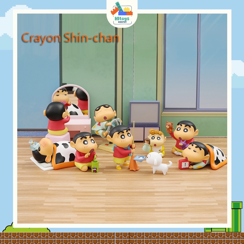 [พร้อมส่ง!] Crayon Shin-chan กล่องสุ่ม ฟิกเกอร์การ์ตูนชินจัง แฮนด์เมด สําหรับตกแต่ง